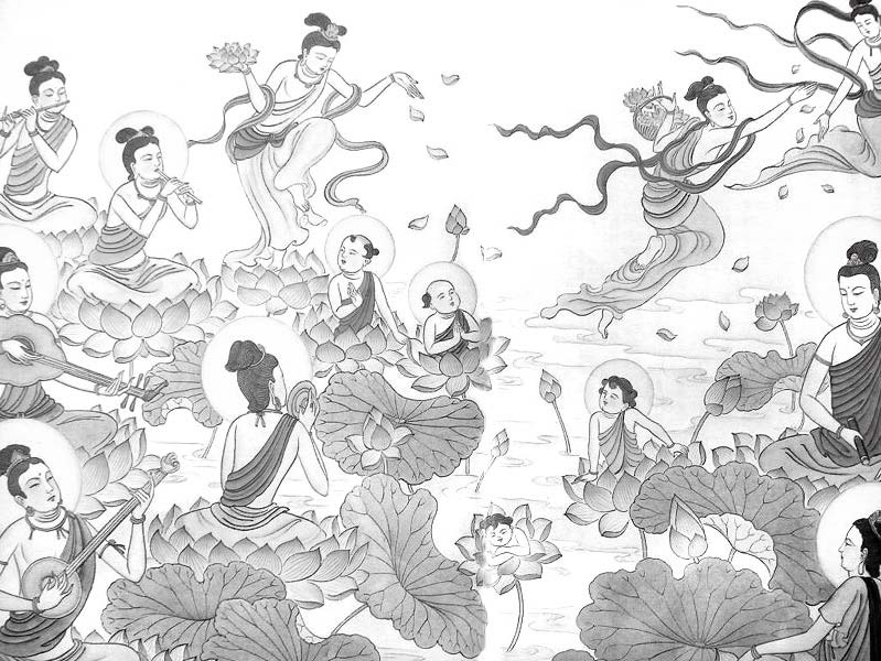 彼佛众会咸清净 我时于胜莲华生